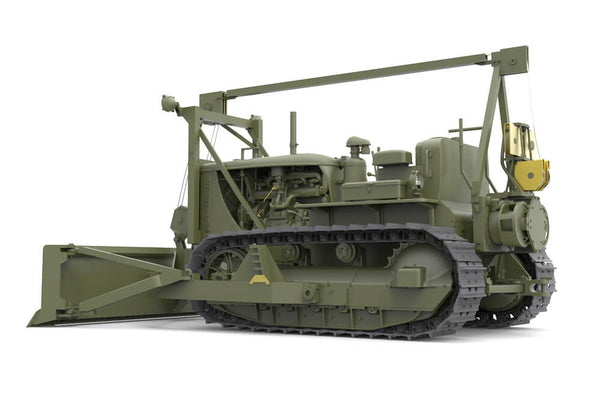 1/35 scale model Miniart US Tractor D7 with Angled Dozer Blade