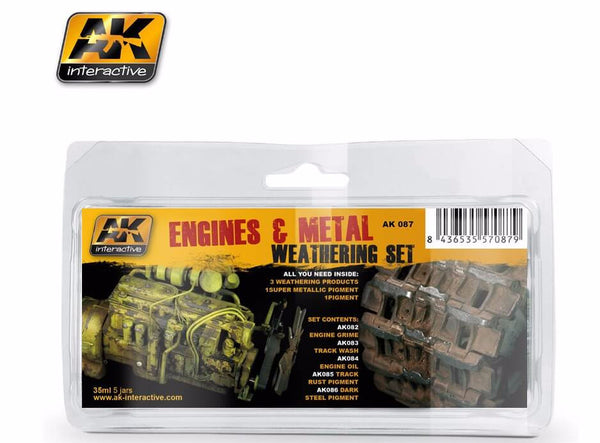 AK Interactive Engines and Metal Weathering Set AK087