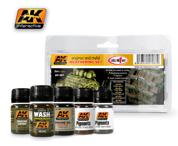 AK Interactive Engines and Metal Weathering Set AK087