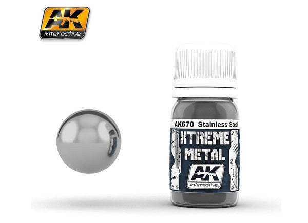 AK Interactive Extreme Metal Paints AK670 Stainless Steel