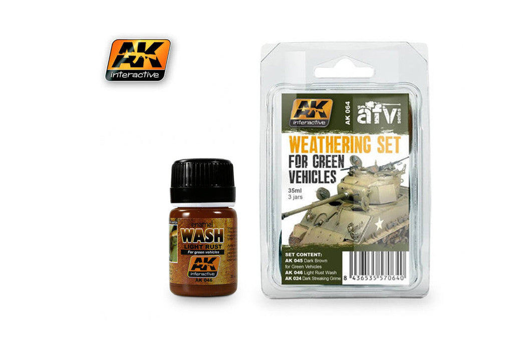 AK Interactive 064 - Weathering Set for Green Vehicles