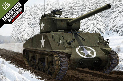 1/35 scale Academy M4A3 76mm US Army Battle of the Bulge