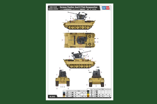 1/35 scale model Hobby Boss Bergepanther Panzer V tank