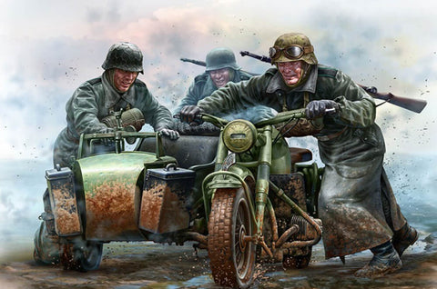 MasterBox 1/35 - German Motorcyclists, WWII era