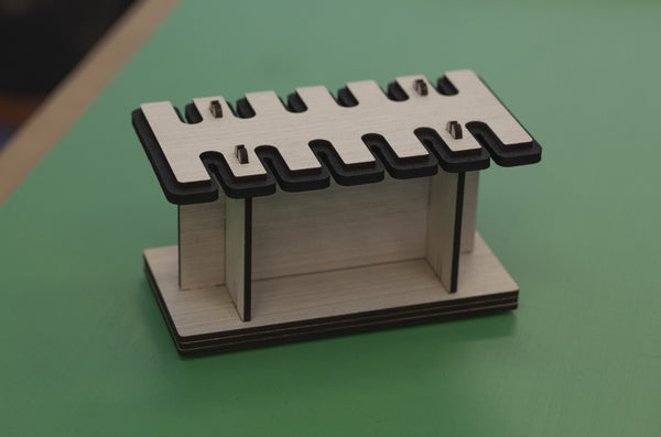 Oak Veneered Brush stand for 12 brushes