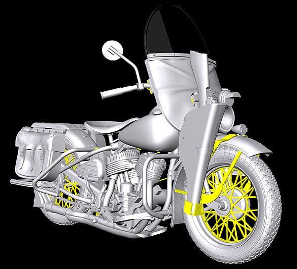 1/35 scale model Miniart US Motorcycle Repair Crew 35101