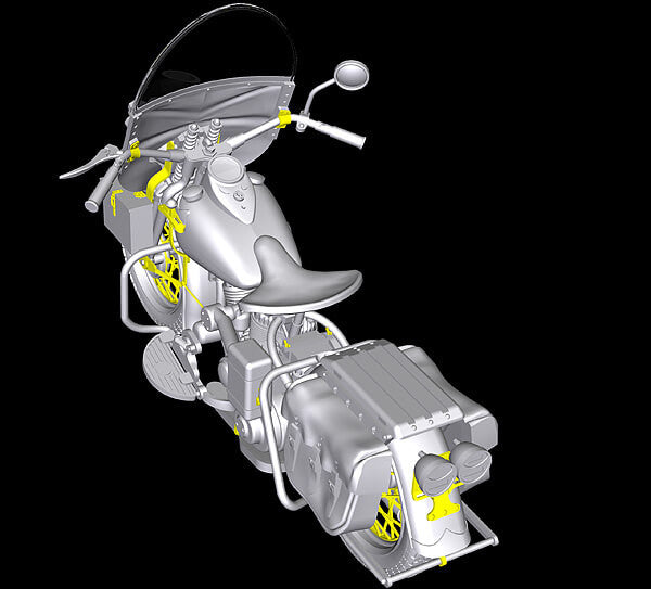 1/35 scale model Miniart US Motorcycle Repair Crew 35101