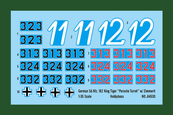 1/35 scale HobbyBoss German Sd Kfz 182 King Tiger Porsche Turret Zimmerit 84530