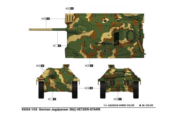 1/35 scale Trumpeter German Jagdpanzer 38(t) Hetzer STARR