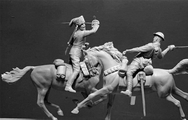 1/35 scale Master Box British and German Cavalrymen WWI Era