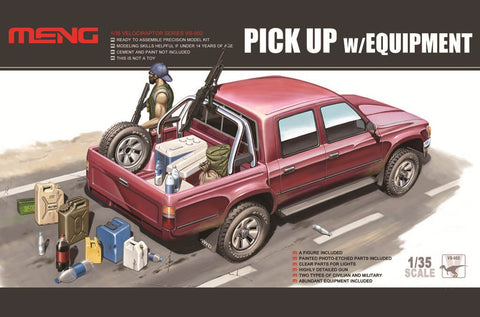 1/35 scale model Meng Pick Up with Equipment