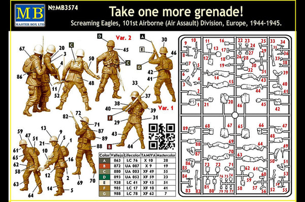 Master Box 1:35 - Screaming Eagles, 101st Airborne 1944-45 - Plastic Figure Model Kit #3574