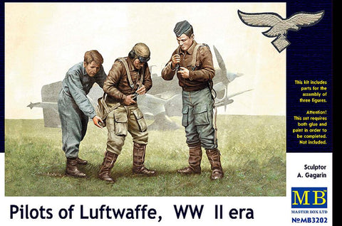 Master box 1:32 - Pilots of Luftwaffe, WWII Era - Plastic Figures Model Kit #3202