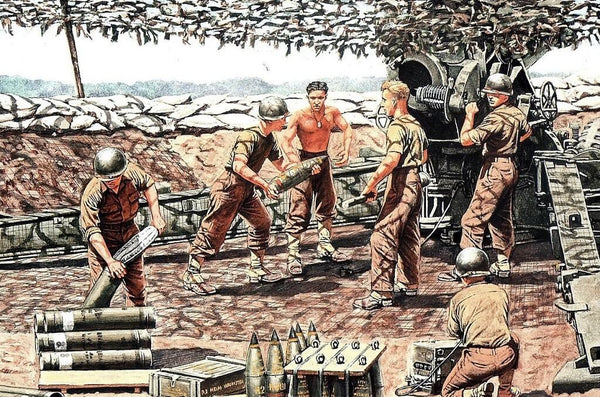 1/35 scale model MasterBox US Artillery Crew