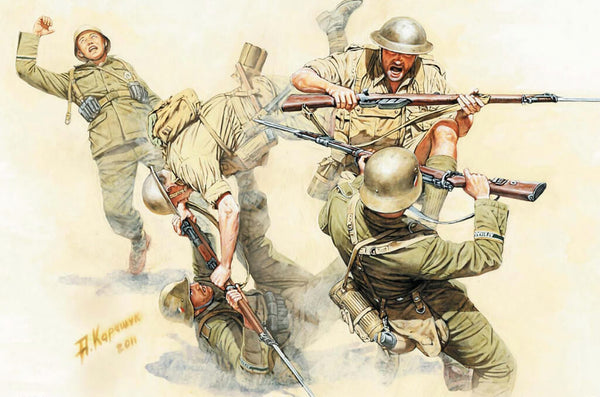 1/35 scale Master Box British and German Infantry North Africa Kit 1