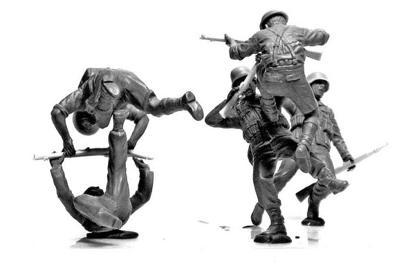 1/35 scale Master Box British and German Infantry North Africa Kit 1