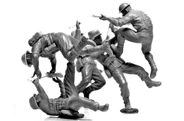 1/35 scale Master Box British and German Infantry North Africa Kit 1