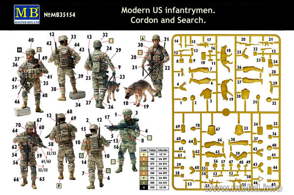 Master Box 1:35 - Modern US Infantrymen 'Cordon and Search'