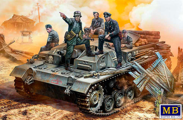 Master Box 1:35 - German StuG III Crew. WW II era - Plastic Figure Model Kit #35208