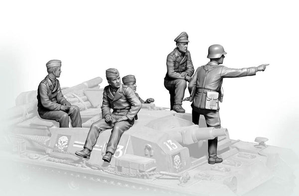 Master Box 1:35 - German StuG III Crew. WW II era - Plastic Figure Model Kit #35208