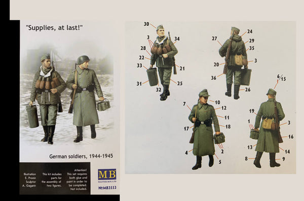 Master Box 1:35 - Supplies at last German Soldiers 1944-45 - Plastic Figure Model Kit #3553