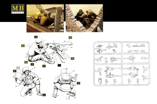1/35 scale Master Box US Machine-gunners, Europe 1944
