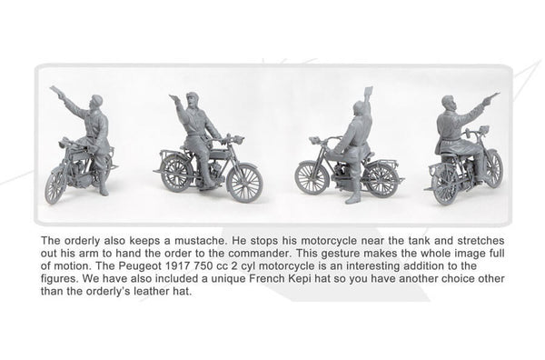 1/35 scale Meng Model French FT-17 Light Tank Crew and Orderly