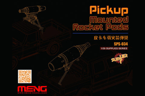 1/35 scale Meng Model Pickup Mounted Rocket Pods Resin