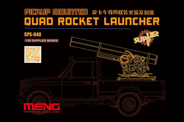 1/35 scale model Meng Pick-Up Mounted Quad Rocket Launcher