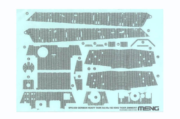 1/35 scale Meng Model Sd.Kfz.182 King Tiger Zimmerit Decal
