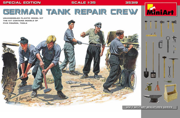 1/35 scale Miniart German tank repair crew Plastic Figure Model Kit 35319