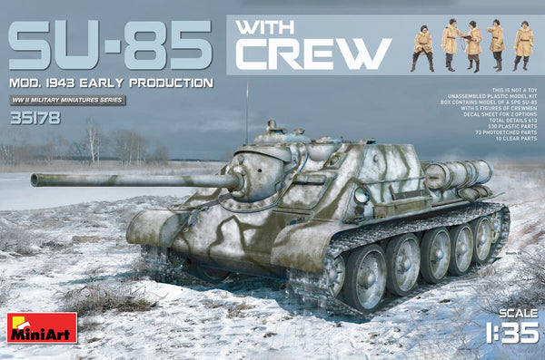 1/35 scale Miniart SU-85 Mod. 1943 Early With Crew