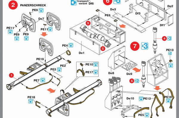 Miniart 1:35 Panzerschreck RPzB.54 & Ofenrohr RPzB.43 Set
