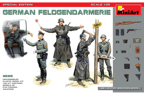 Miniart 1:35 - German Feldgendarmerie Special Edition - Plastic Figure Model Kit #35315
