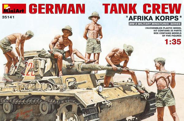 1/35 scale Miniart German Tank Crew Afrika Korps