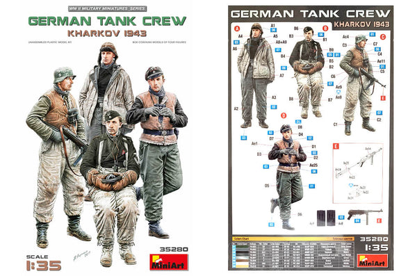 Miniart 1:35 - German Tank Crew ( Kharkov 1943 ) - Plastic Model Kit #35280