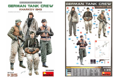 Miniart 1:35 - German Tank Crew ( Kharkov 1943 ) - Plastic Model Kit #35280