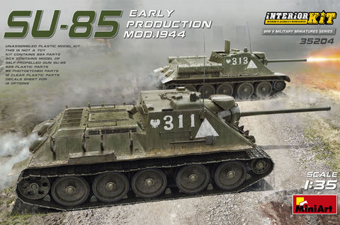 1/35 scale model Miniart SU-85 Mod. 1944 (Early Prod) with Interior