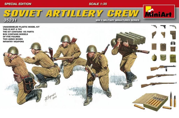1/35 scale model Miniart Soviet Heavy Artillery Crew, Special Edition