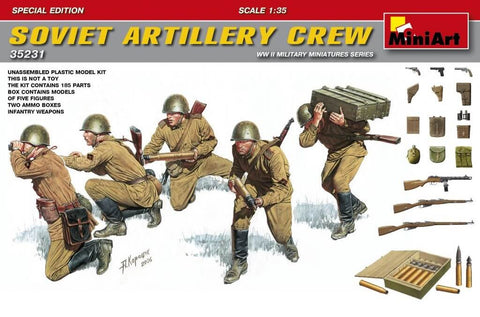 1/35 scale model Miniart Soviet Heavy Artillery Crew, Special Edition