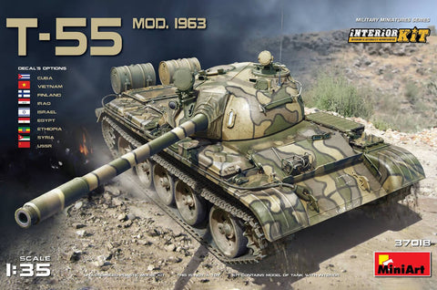 1/35 scale Miniart T-55 Soviet Tank Mod. 1963 with Interior