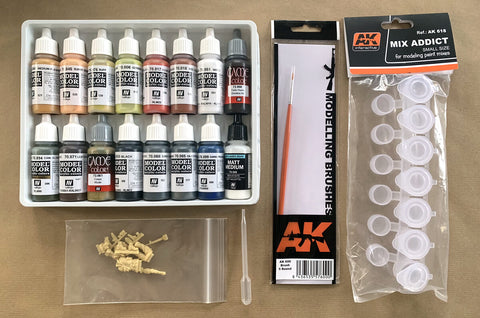 WWII Beginner Paint Set with Accessories *Plus Figure*