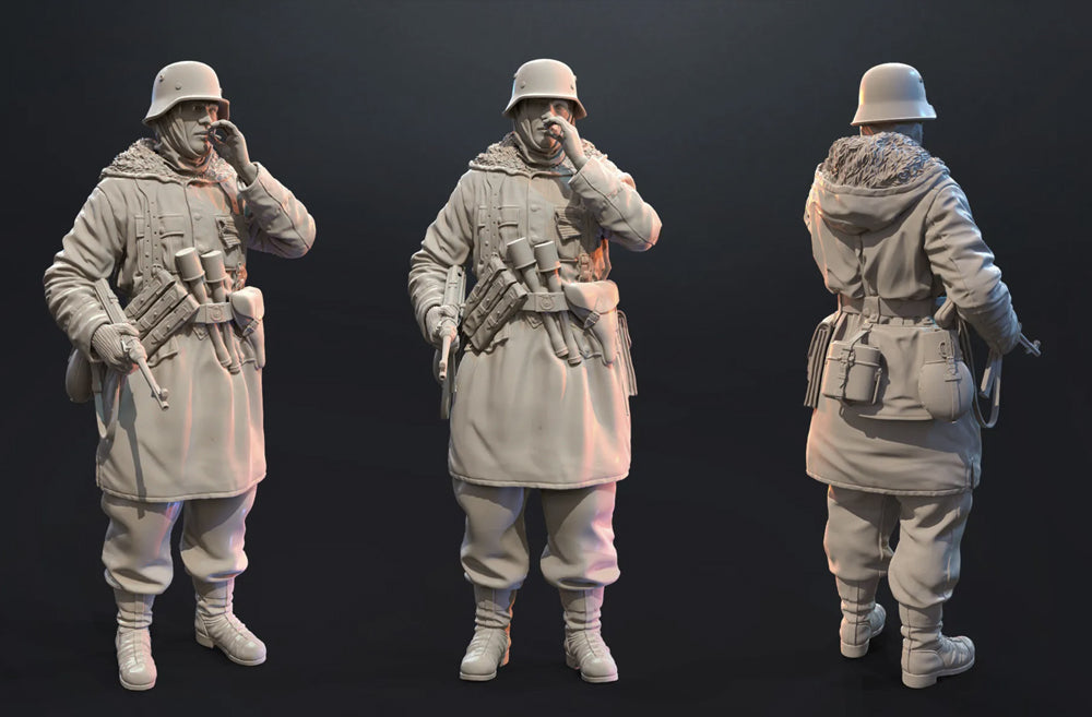 奇跡のデッド 40s East German Army Cook Set Up Current East German Border Guard with dog set 1970s-80s