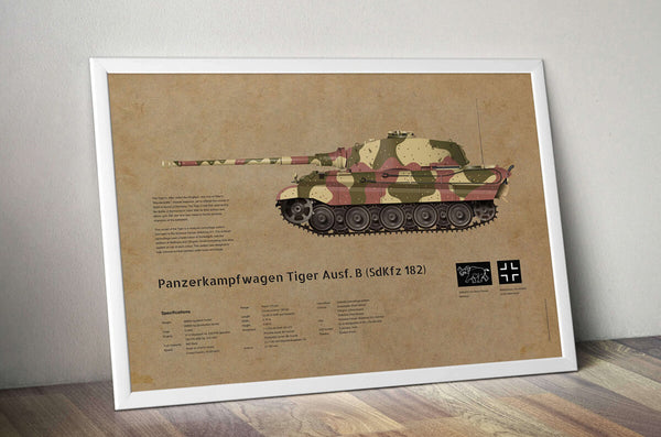 Wall Poster 50x70cm Tiger II Brown paper