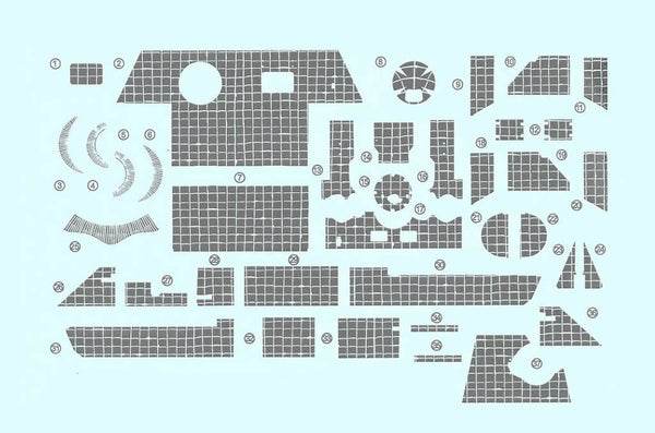 1/35 scale Sd.Kfz.171 Panther Zimmerit Decal B Type 2