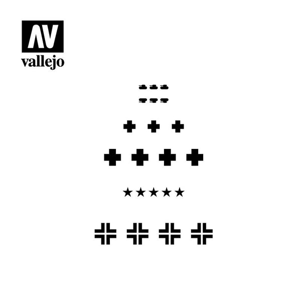 AV Vallejo Stencils - 1:35 Assorted German WWII Tank Marks