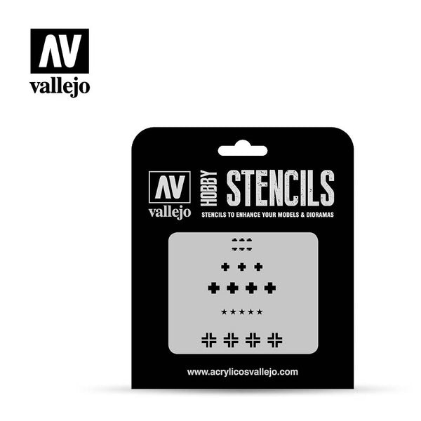 AV Vallejo Stencils - 1:35 Assorted German WWII Tank Marks
