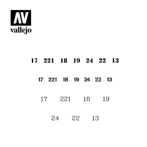 AV Vallejo Stencils - 1:35 Soviet Numbers WWII