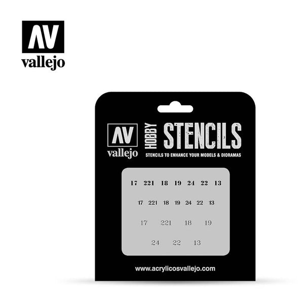 AV Vallejo Stencils - 1:35 Soviet Numbers WWII