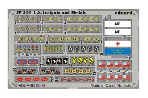 Eduard Photoetch 1/35 scale WWII US Insignia and Medals